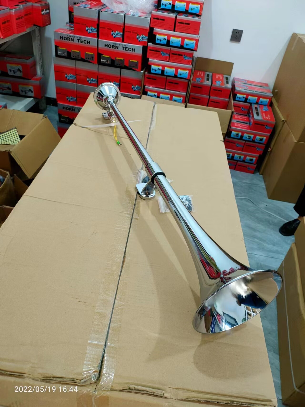 车金属24v12v解放欧曼大卡货车鸣笛轮船火车声音长汽笛气喇 1米气喇叭