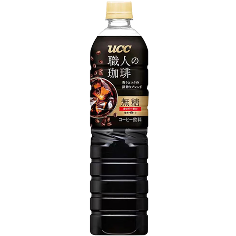 悠诗诗（UCC）职人 无糖黑咖啡饮料 930ml/瓶 日本进口