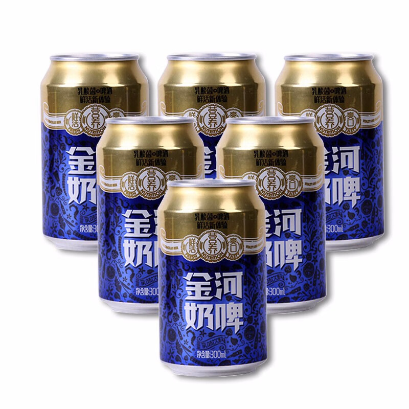 金河乳酸菌奶啤300ml6罐