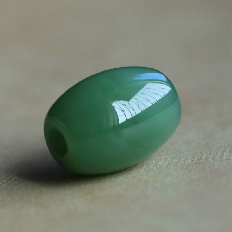 默奢 和田玉俄罗斯猫眼碧玉桶珠 路路通珠吊坠 挂件文玩珠串手串配饰