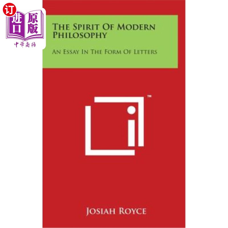 【中商海外直订】the spirit of modern philosophy: an essay in the