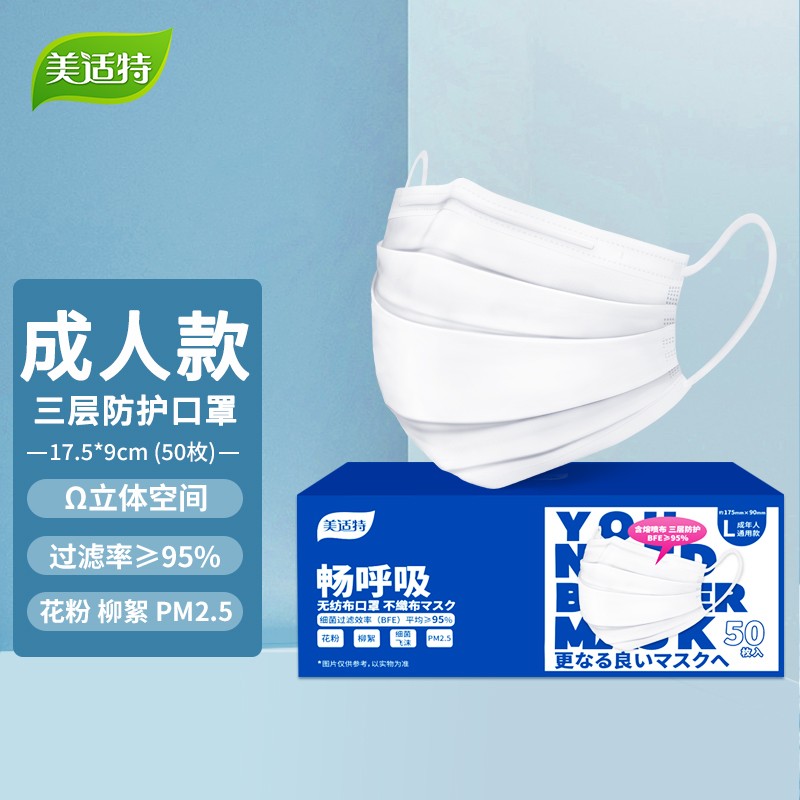 美适特一次性口罩:舒适透气、防护双重保障