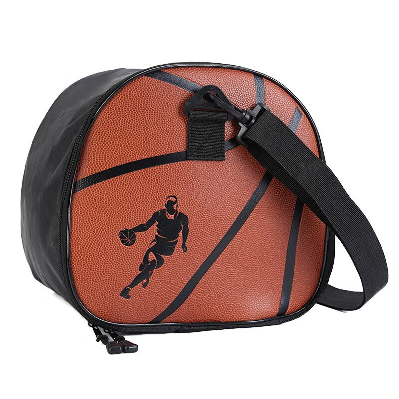 华敏篮球包单肩斜跨训练运动背包篮球袋皮革袋学生儿童排球足球包 篮球包
