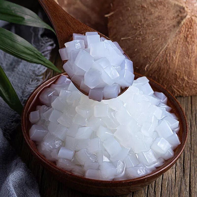 食品京营彩色椰果粒魔力三色水晶果蒟蒻奶茶店专用配料刨冰水果捞冰粉