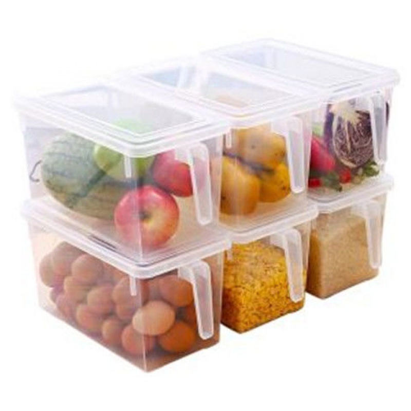 【现货现发】冰箱收纳盒食品冷冻保鲜水果储物盒鸡蛋盒北极象 【1件 不+】发1个 彩色盖子
