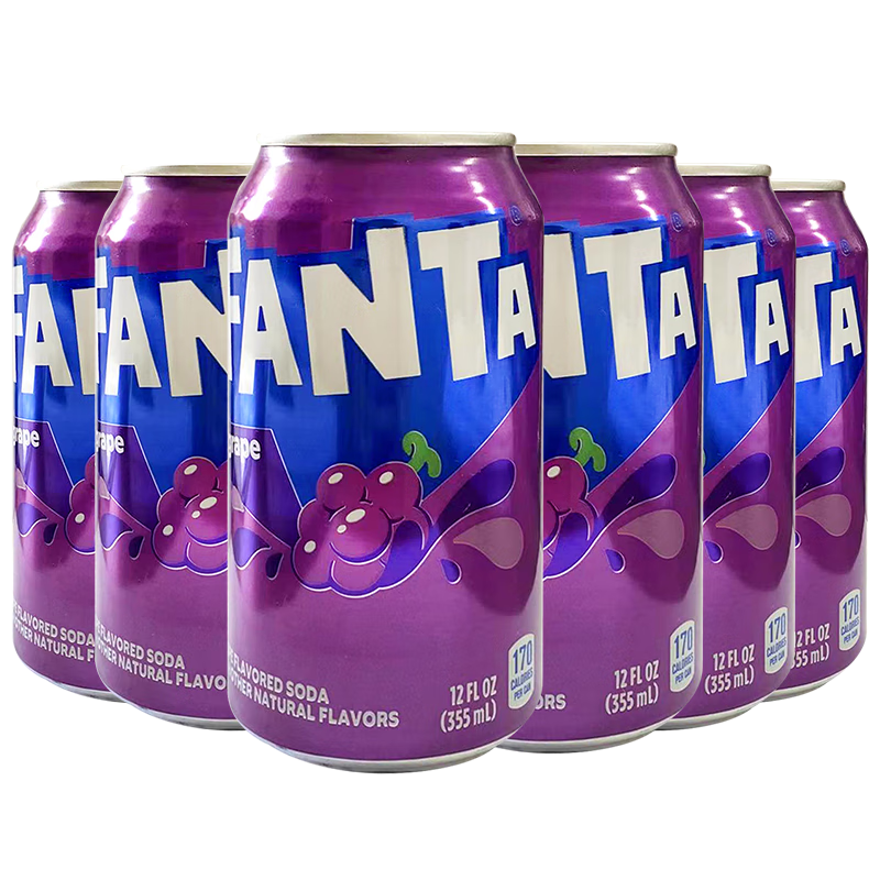 葡萄味苏打汽水355ml*6罐