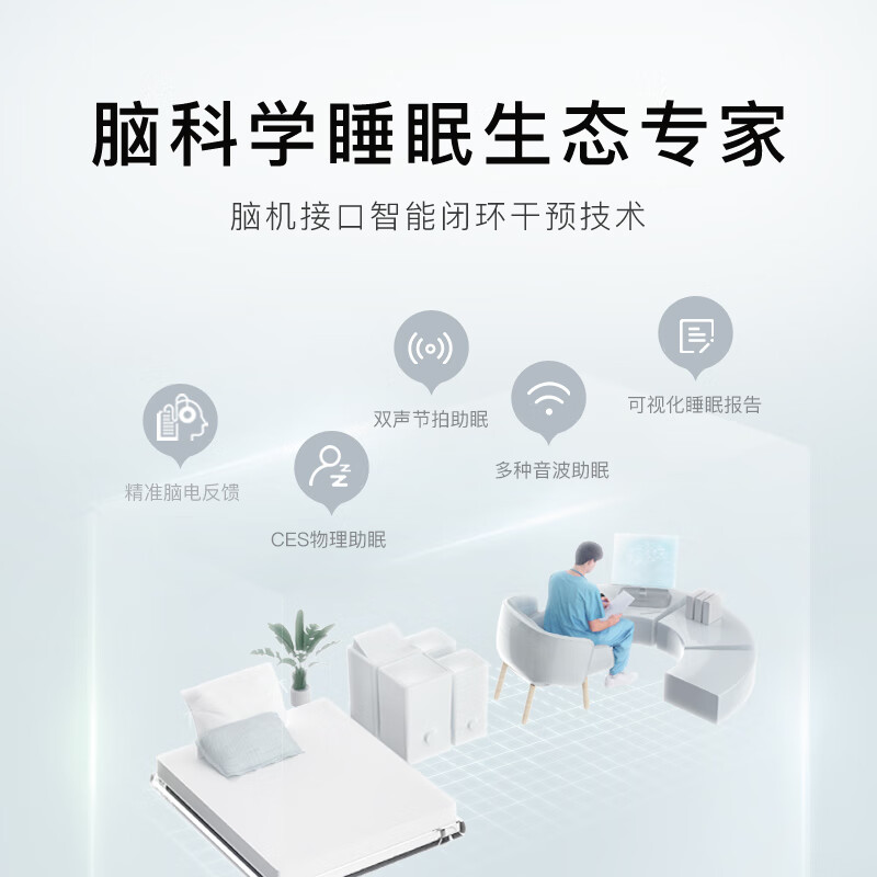 BrainCo强脑科技深海豚Easleep脑机智能安睡仪眼罩款礼盒装睡眠仪睡眠监测ces助眠男女士教师节生日礼物 礼盒装-墨绿色(尊享版)