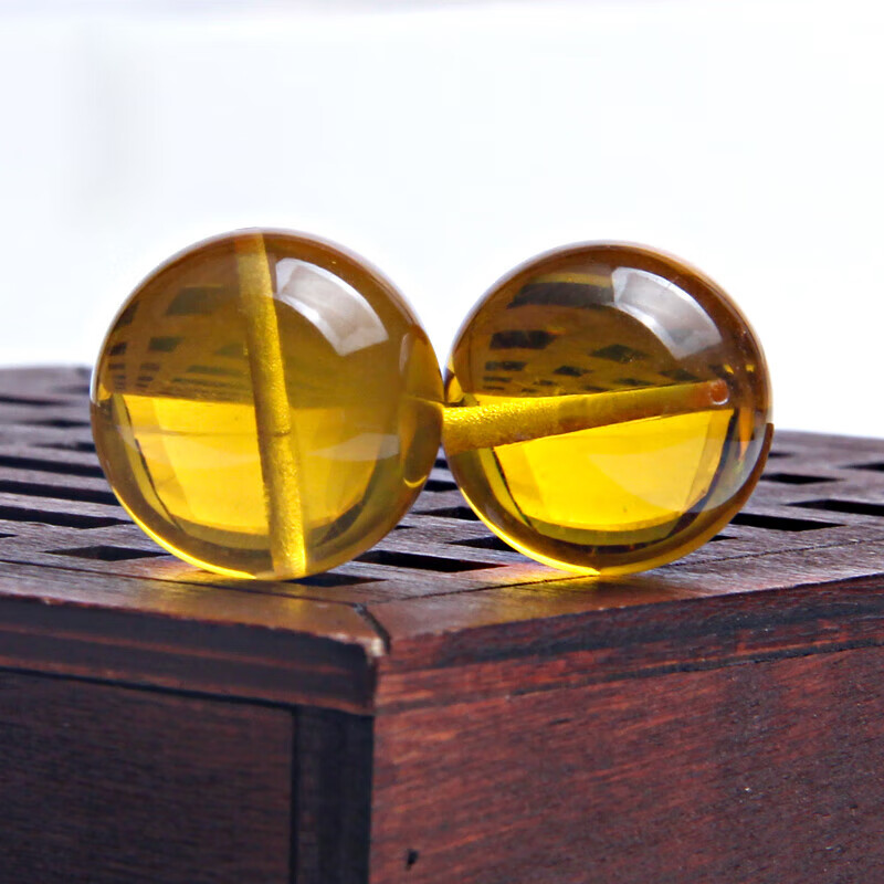 pure girl 金珀散珠4-20mm 琥珀金黄色金珀圆珠 三通隔珠5a级精选