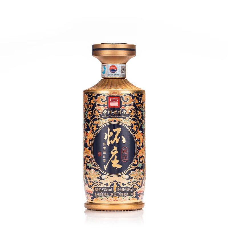 怀庄酱香型白酒53度GB/T26760优级白酒坤沙粮食酒53度500mL 6瓶怀 怀庄酱香型白酒53度GB/T26760优级白酒坤沙粮食酒53度500mL 6瓶怀