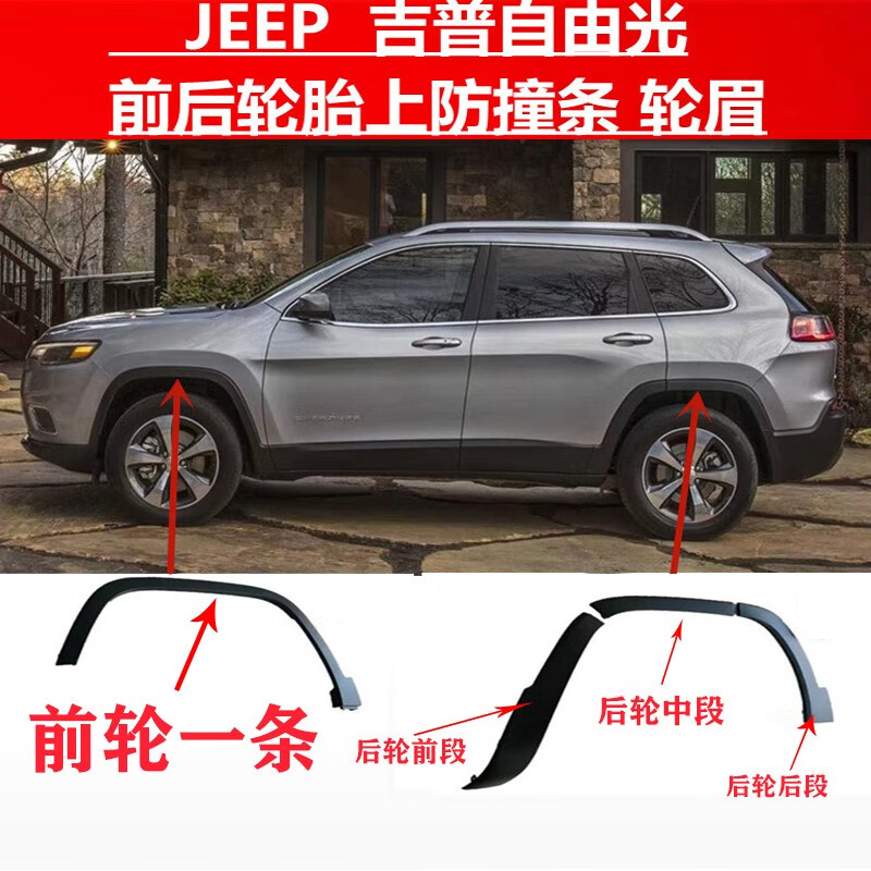 2014-17款自由光轮眉 广汽jeep菲克自由光后轮眉 后保险杠包角  原车