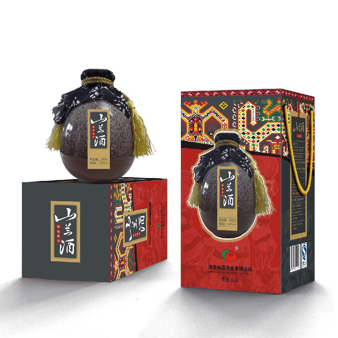 仙昌海南黎族山兰酒500ml礼盒装12度山兰糯米酒山栏酒精酿送礼物小聚