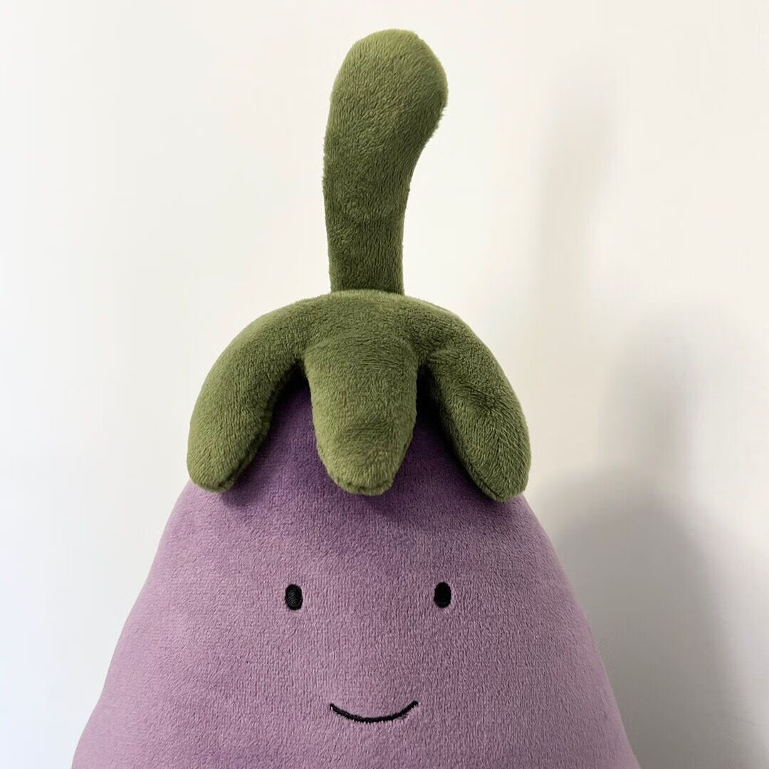 迪士尼毛绒玩具玩偶可爱钥匙扣星星茄子章鱼小兔鹿熊咖啡杯  小茄子