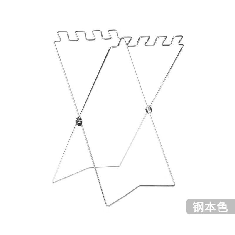 垃圾架收纳架家用厨房金属垃圾桶垃圾袋支架烧烤支架 白色简易铁架