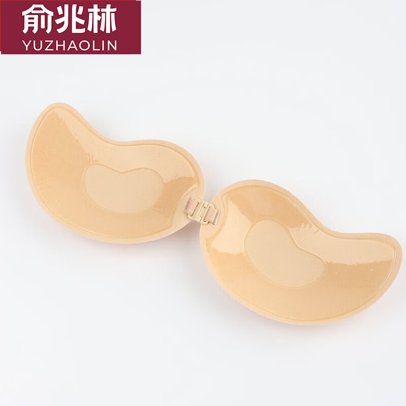 俞兆林（YUZHAOLIN）单件装夏季吊带裙子芒果杯隐形聚拢胸贴小胸女乳贴无肩带内衣 XT375 平胶肤色 A