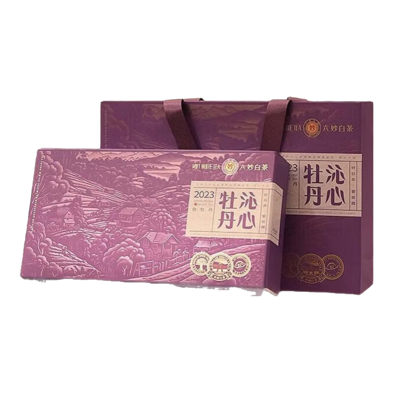 六妙白茶沁心牡丹福鼎白茶2023一級(jí)白牡丹送禮好茶年貨禮盒禮袋包裝 單盒裝100g