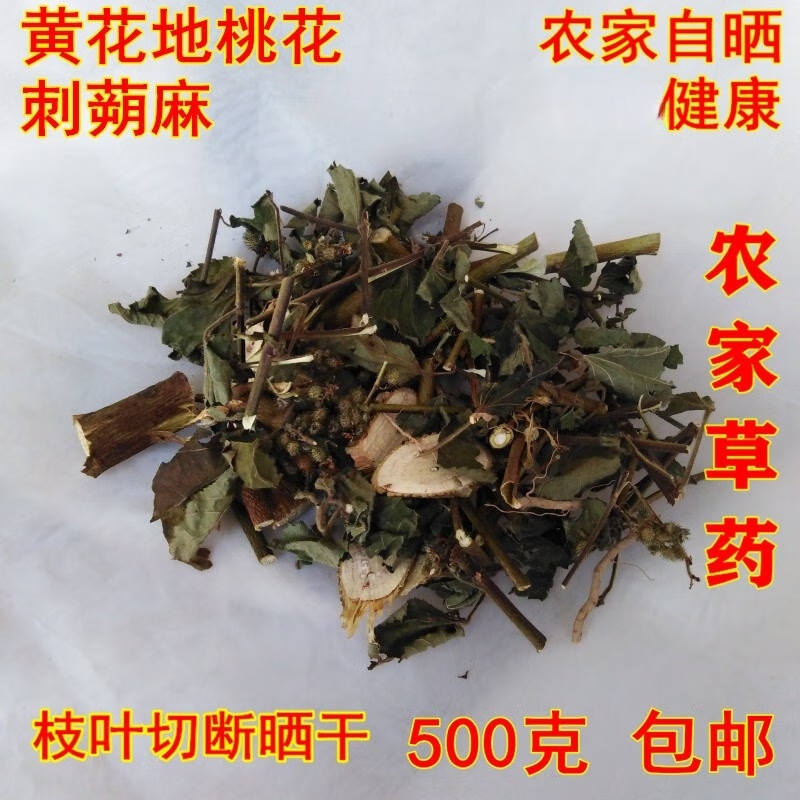 宜安堂天然新鲜刺蒴麻 晒干全草现采黄花地桃花 材黄花虱麻头缡头婆