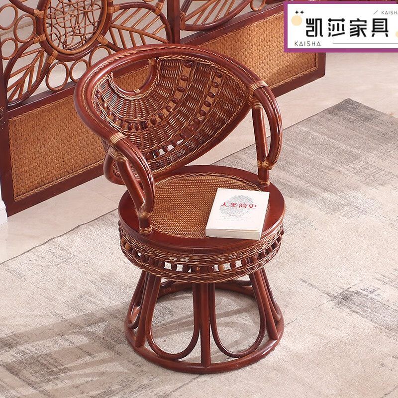 姚爸爸藤桌户外藤椅三五件套藤椅子三件套电脑阳台桌椅五件户外旋转