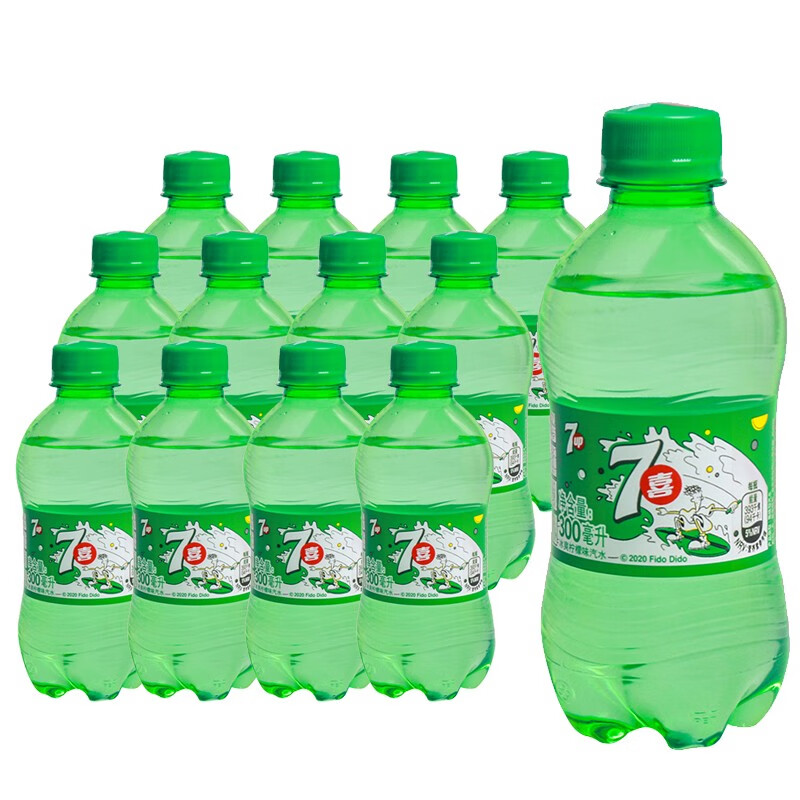 七喜柠檬味300ml*6瓶/12瓶装迷你冰爽果味汽水饮品 七喜300ml*12瓶