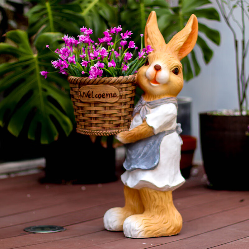 兔子花盆动物多肉大号创意阳台个性户外庭院花园卡通可爱别墅门口t7