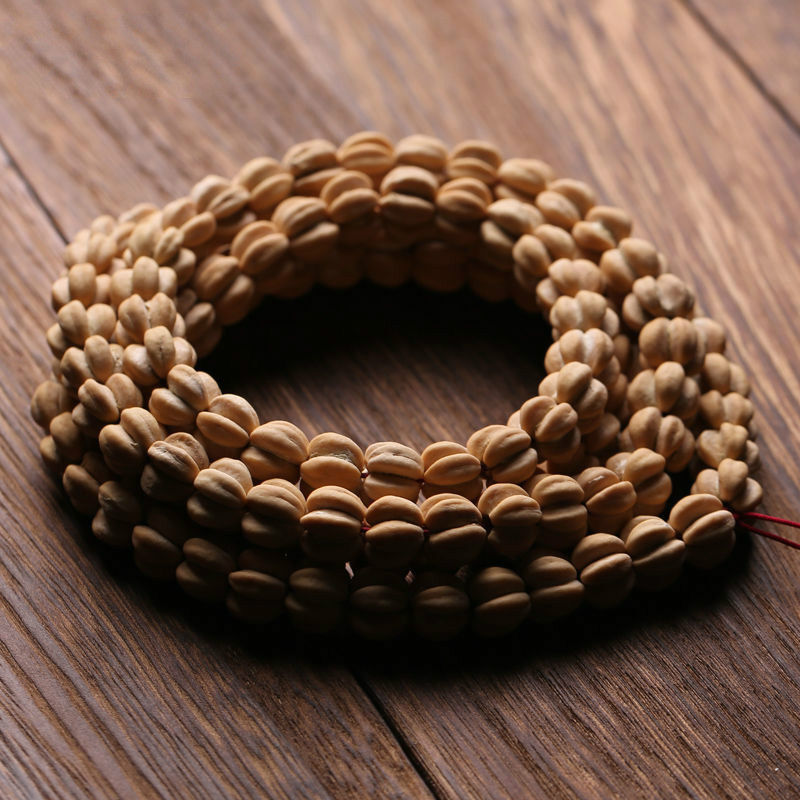 默奢 天然五福籽菩提子手串 佛珠手链 108颗野山楂籽核手持 9mm