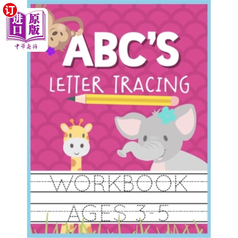 海外直订abcs letter tracing workbook ages 3-5: kids activity