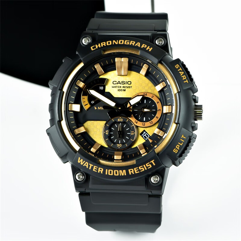 之心多功能运动表黑武士防水mcw-200h-1a 2a 9a 石英表 mcw-200h-9a