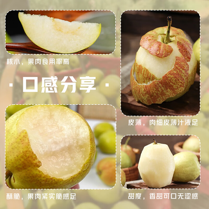 绿熊庄园正宗新疆库尔勒香梨酥脆甜多汁冰糖雪梨丑梨子果蔬生鲜水果礼盒装 特级5斤装 单果120g+净重4.5斤