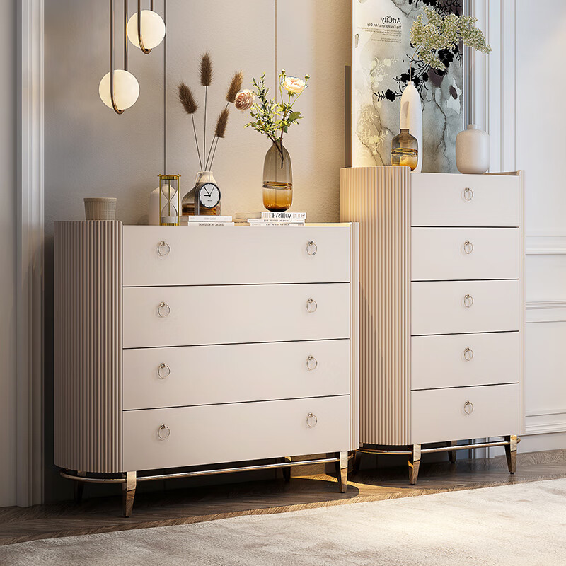 xuan furniture)轻奢斗柜五斗柜客厅卧室储物柜收纳柜抽屉柜实木多用