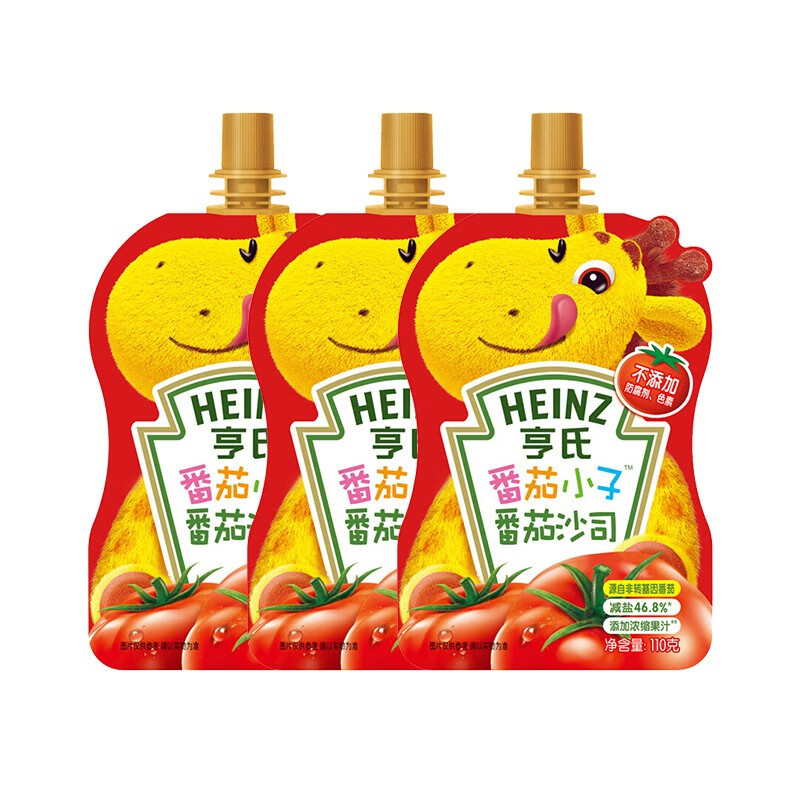 亨氏(Heinz) 番茄酱 番茄小子 袋装番茄沙司 手抓饼披