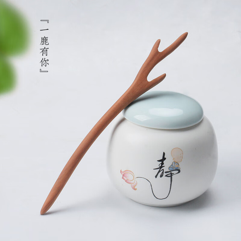 手工簪子古风日常盘发简约木质半成品木簪民族风发饰 桃木发簪鹿角