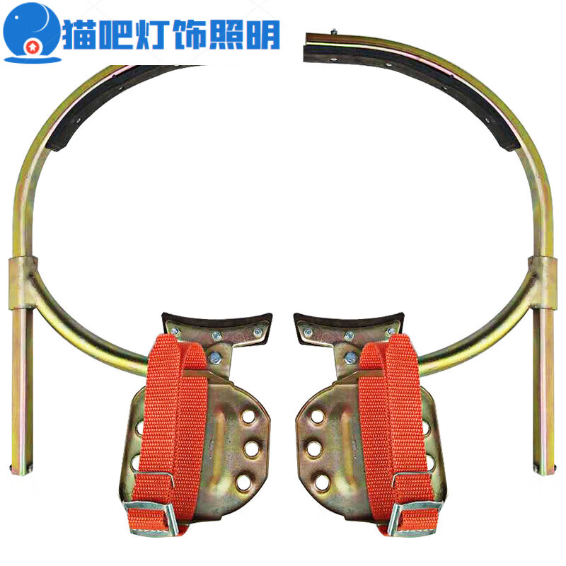 适之加厚电工爬杆爬树神器电杆水泥杆脚扣电线杆脚爬电力铁爬 三角