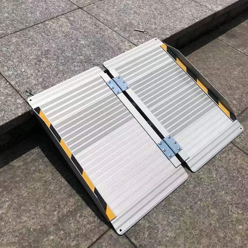 轮椅无障碍移动坡道板楼梯卸拉装车斜坡踏板上台阶汽车铝合金折叠 0.