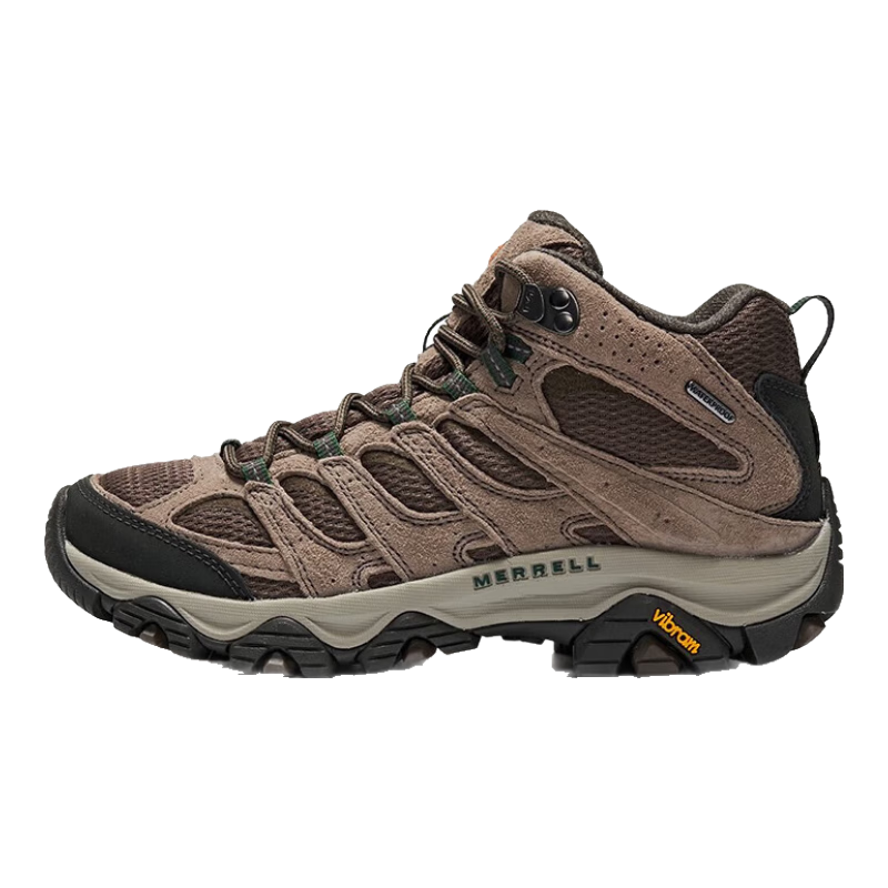 邁樂(lè)（Merrell）【上新】戶(hù)外徒步鞋男女款MOAB3MID WP中幫防水透氣防滑登山鞋 J035837棕色(男款) 43