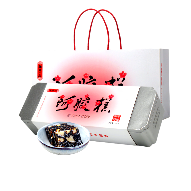 光岳府阿胶糕阿胶核桃糕纯正驴皮阿胶熬制非固元糕铁盒新春礼盒滋养好