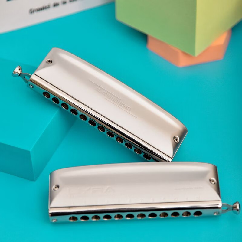 孔声12孔lyra金属琴格天琴座半音阶口琴新手成人初学入门练习专业 12