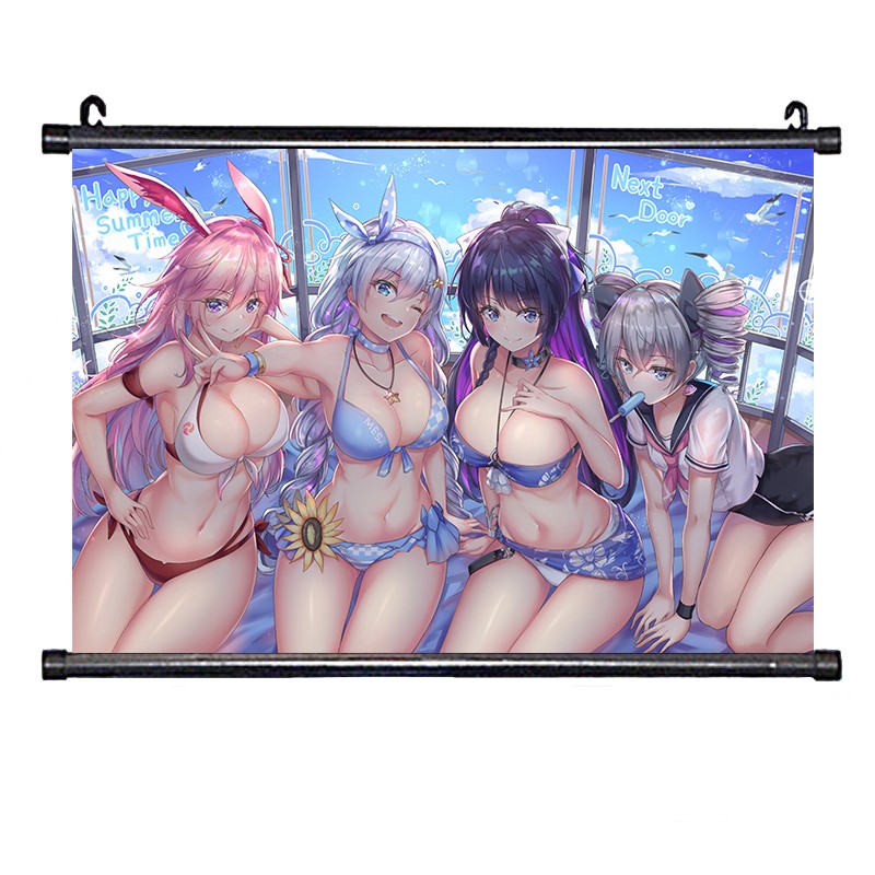 berserker动漫周边 动漫挂画 墙画 缎纹布 60x90cm 崩坏学园 八重樱