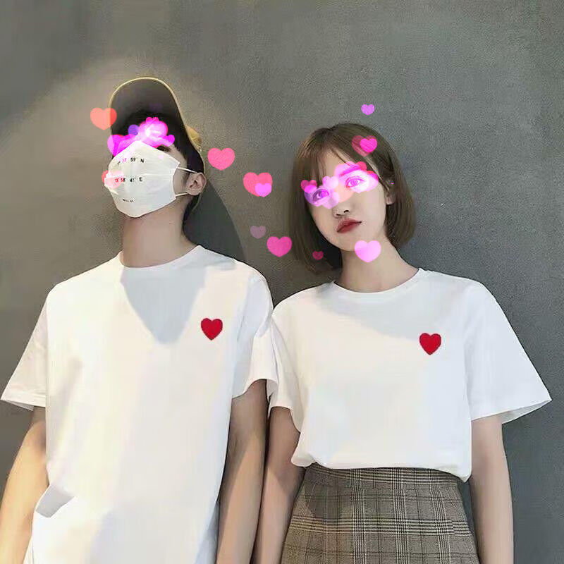 ujxw结婚证衣服情侣装夏季爱心结婚登记照t恤款潮流小众不一样网红短