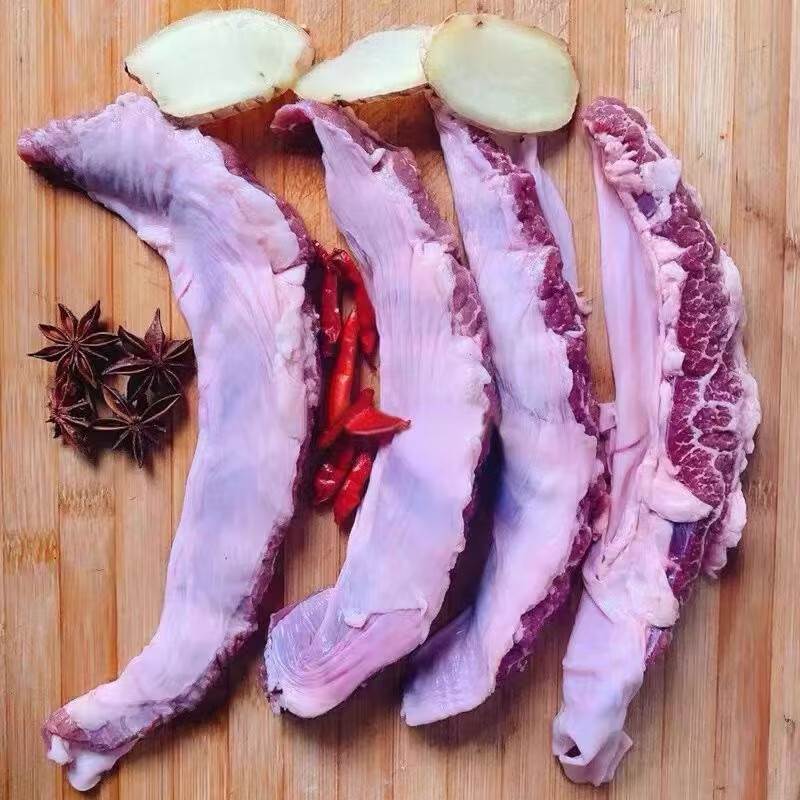 皓谦新鲜冷冻猪油边肉猪护心肉 东北大油边 猪护脾罗根肉烧烤食材 3斤