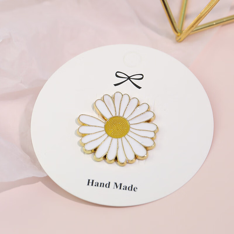 小雏菊花胸针女可爱日系太阳花徽章卡通别针个性配饰品 gd缺口雏菊