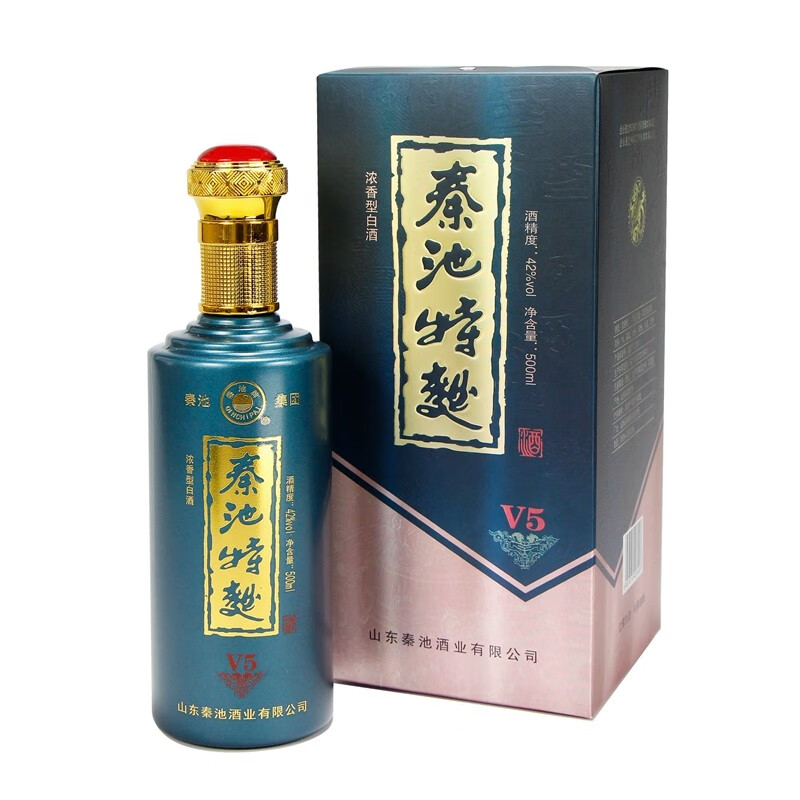 秦池秦池特曲v5绵柔浓香型42度500ml*6瓶装固态纯粮白酒口粮酒整箱