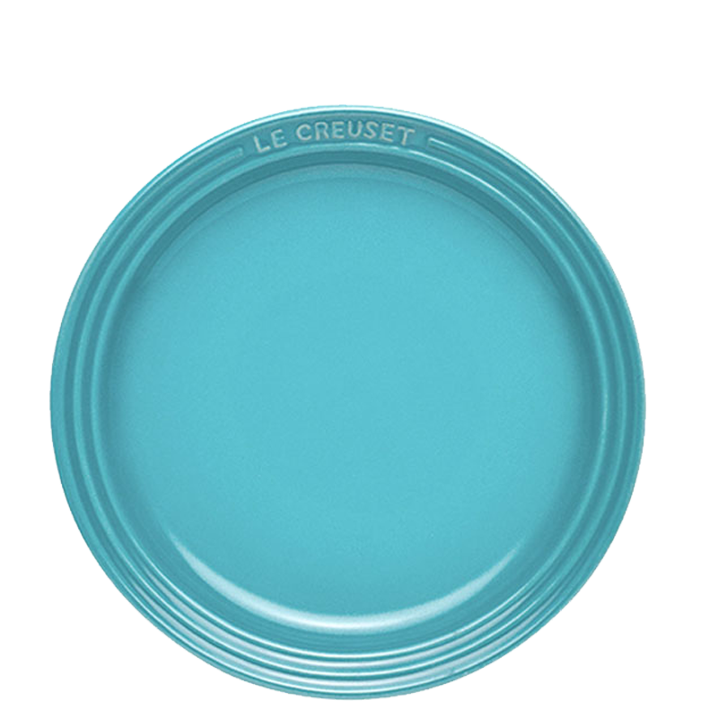 酷彩（Le Creuset）炻瓷19/23cm圓形碟 家用餐具水果盤甜品盤西餐盤沙拉盤餐盤 圓形碟加勒比藍 23cm