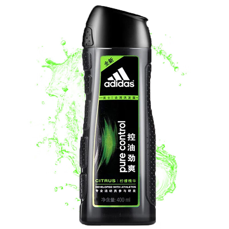 阿迪达斯 (adidas)洗发水男士控油劲爽去屑洗发露滋润头皮深度清洁