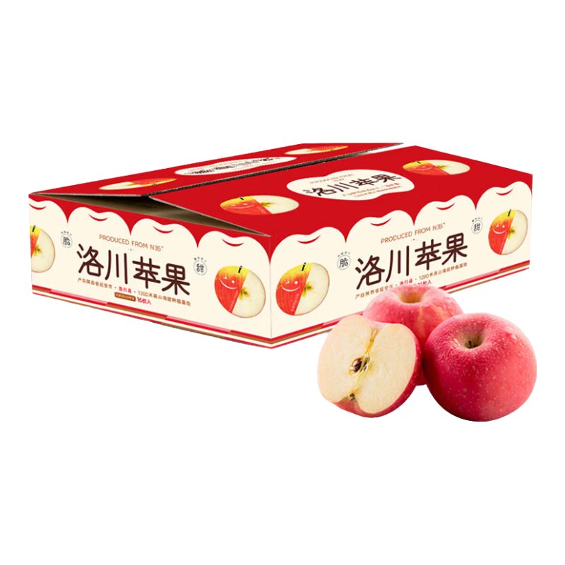 农鲜淘 洛川红富士苹果 9枚 85mm+ 新鲜水果生鲜脆甜当季陕西 源头直发