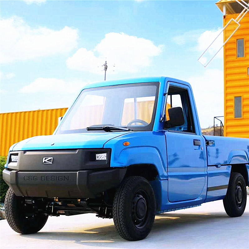 铁壳开云电动四轮皮卡车电动货车成人单排拉货送货皮卡油电两用四轮