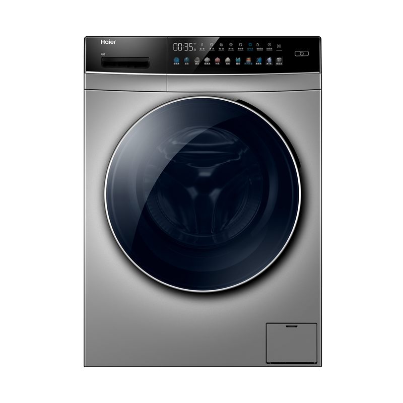 海尔(Haier)晶彩系列 10KG变频滚筒洗衣机全自动 洗烘一体 晶彩触控屏EG100HBDC7SU1