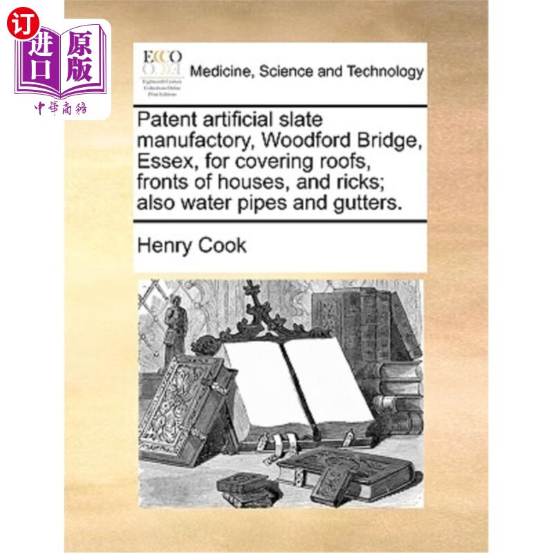 海外直订医药图书patent artificial slate manufactory, woodford