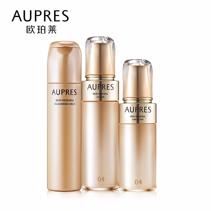 欧珀莱（AUPRES）生日礼物送女友送老婆臻源凝时精华护肤套装提亮紧致【含替换装】 丰润型水乳+洁面 3件套