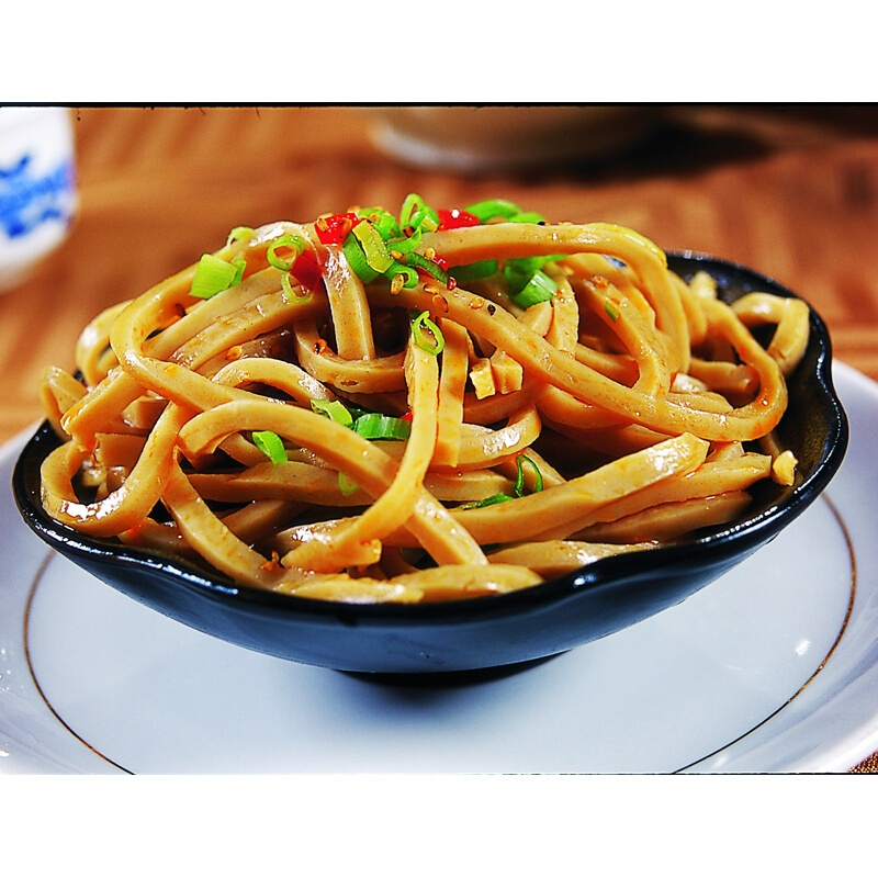 虎钢馋山西特色小吃粗粮食品杂粮面莜麦面鲜拌莜面面条自带调料包1100