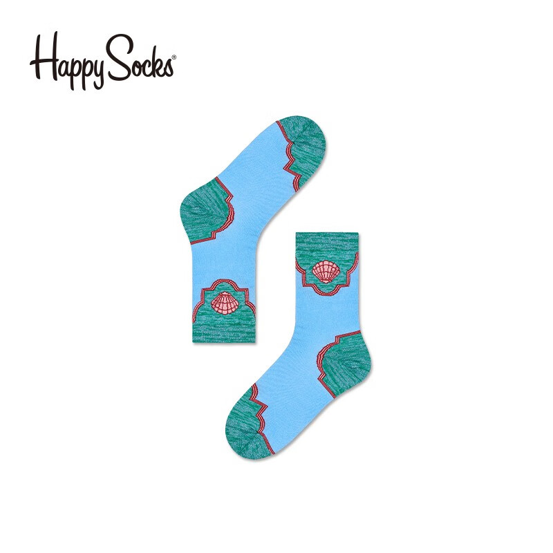 Happy Socks女神经系列彩色袜子女薄ins潮牌个性小众网红款中筒袜女士袜子女 异国海域 36-38