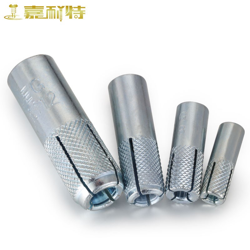 嘉耐特 顶爆膨胀螺栓 内膨胀螺钉 平爆爆炸螺丝 m12(10个)镀蓝锌